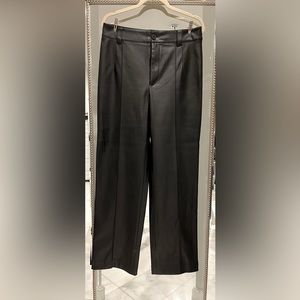 Faux leather black pants